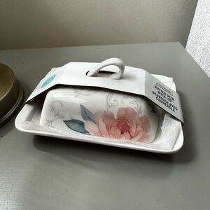 Martha stewart Butter Dish with Lid – Sweet Rose Floral Design